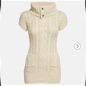 Ralph Lauren Kids Cream Cable Knit Mini Dress 8-10 Yrs